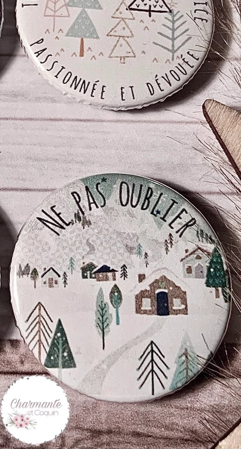 Ensemble de 4 aimants personnalisés , cadeau pour éducatrice.