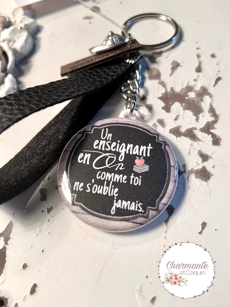 Porte clés Personnalisé cadeau enseignant , cadeau remerciement professeur