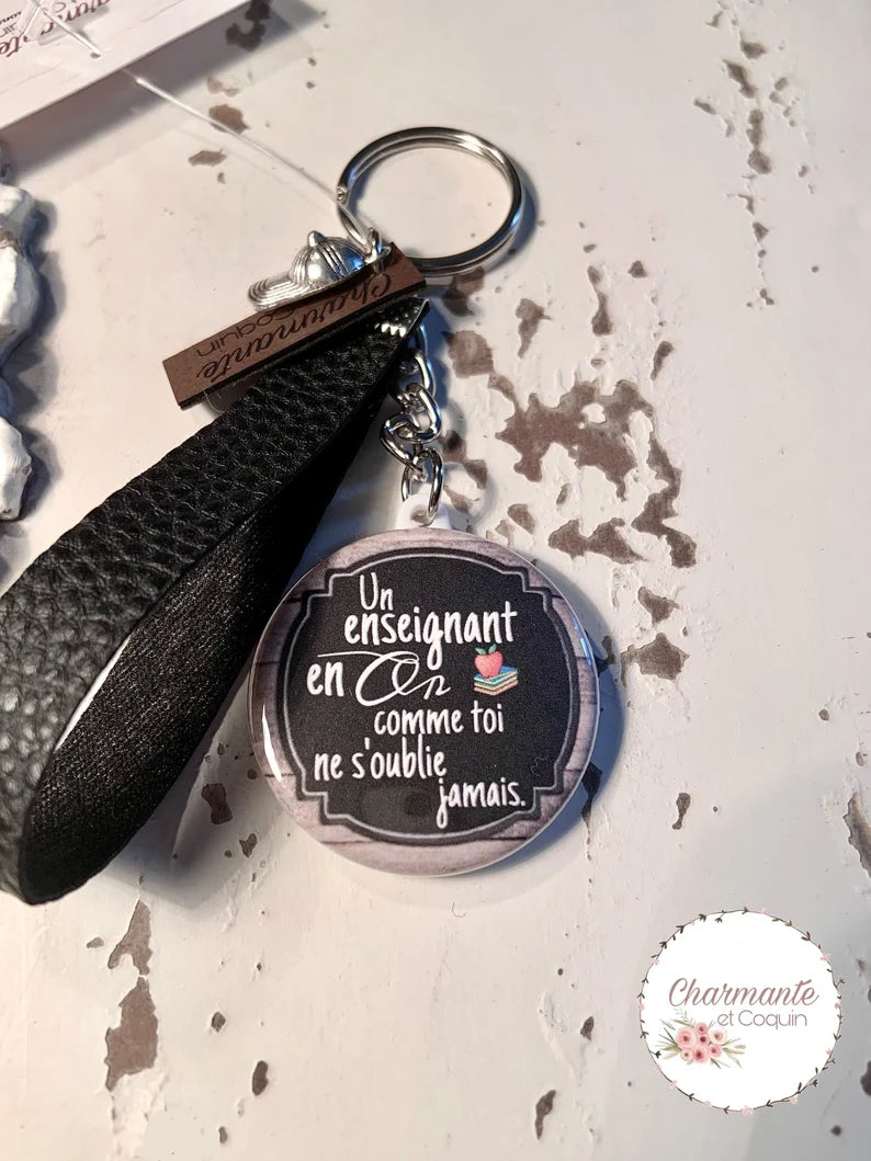 Porte clés Personnalisé cadeau enseignant , cadeau remerciement professeur