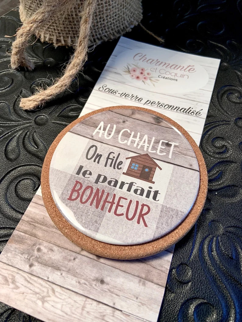 Sous verre personnalisés sur le thème CHALET