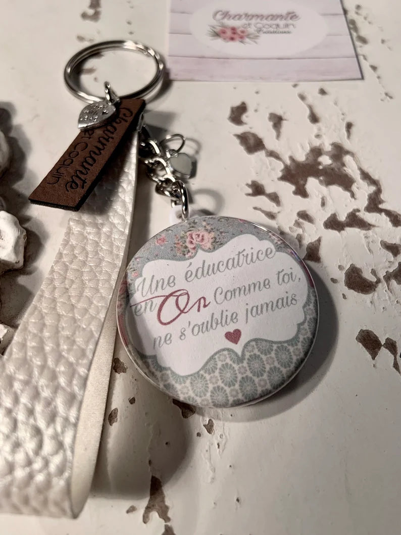 Porte clés personnalisé pour éducatrice