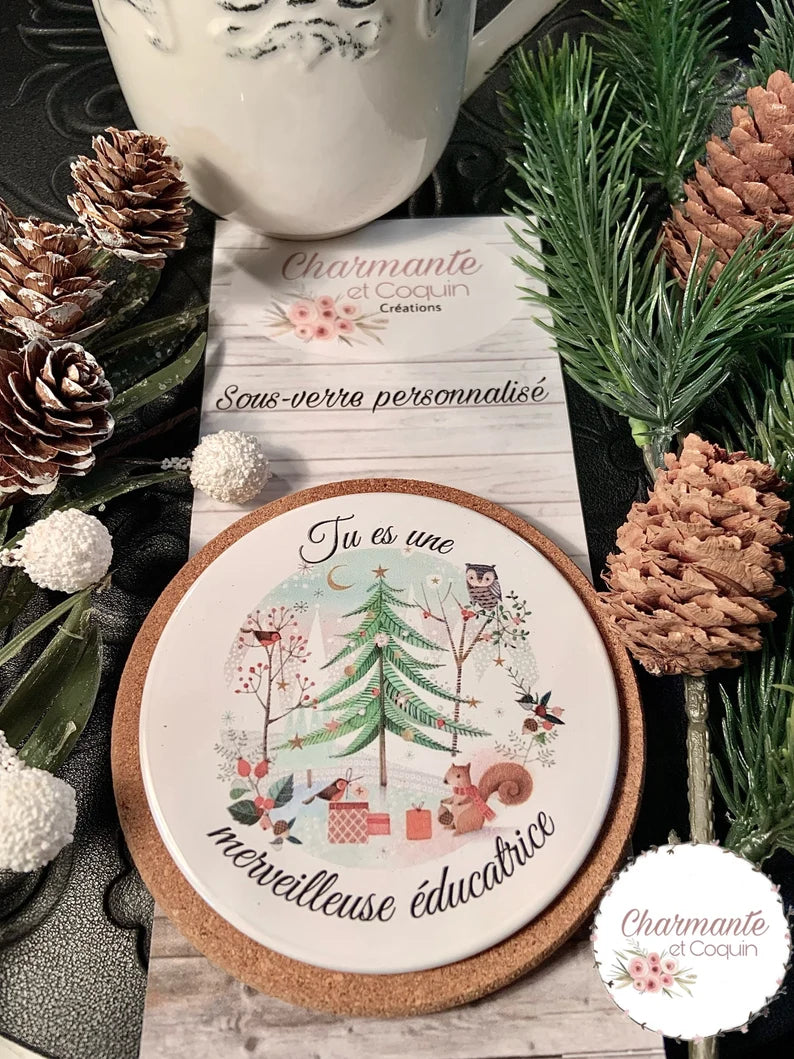 Sous verre personnalisé avec magnifique citation, cadeau pour éducatrice, cadeau de remerciementd