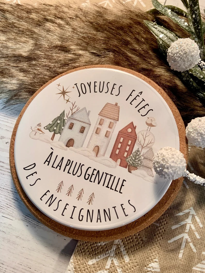 Sous verre personnalisé avec magnifique citation, cadeau pour enseignante, cadeau de remerciement