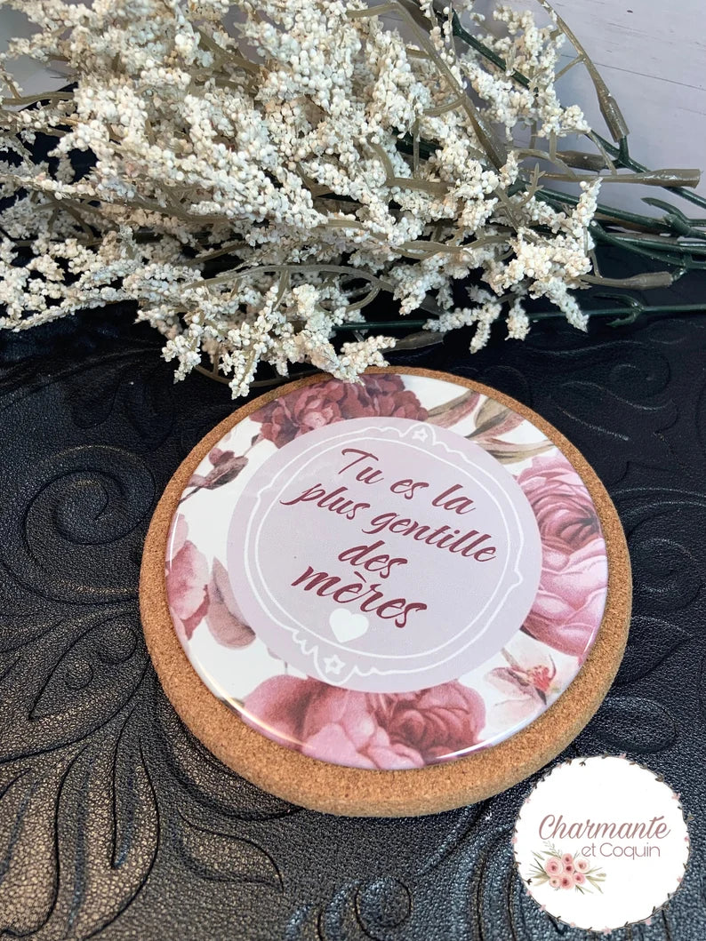 Sous verre personnalisé cadeau pour votre mère adorée