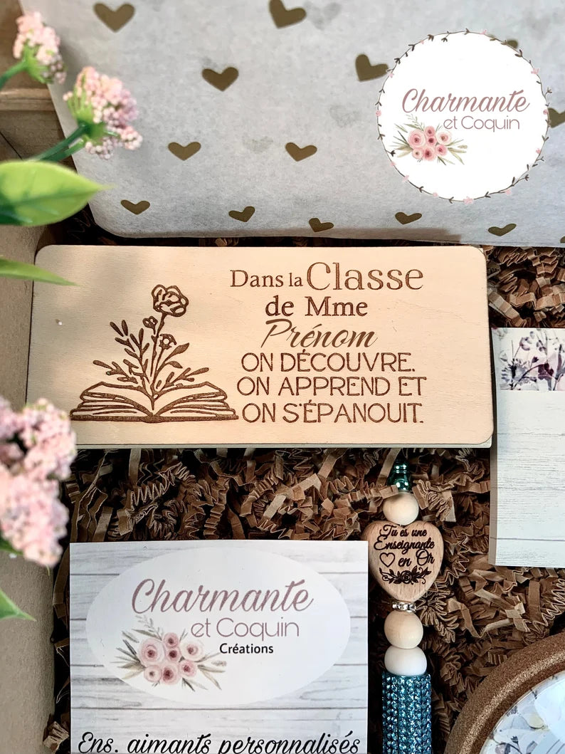 Boîte cadeaux personnalisés cadeaux pour enseignante, cadeau remerciement professeur