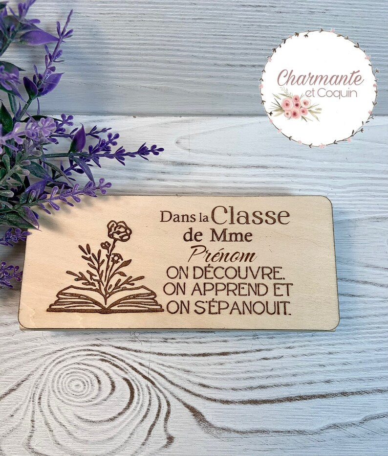 Brosse en bois à tableau blanc , tableau noir ou autres surfaces effaçables , cadeau enseignante, cadeau remerciement professeur