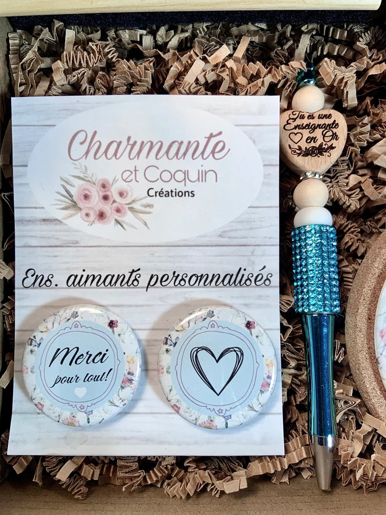 Boîte cadeaux personnalisés cadeaux pour enseignante, cadeau remerciement professeur