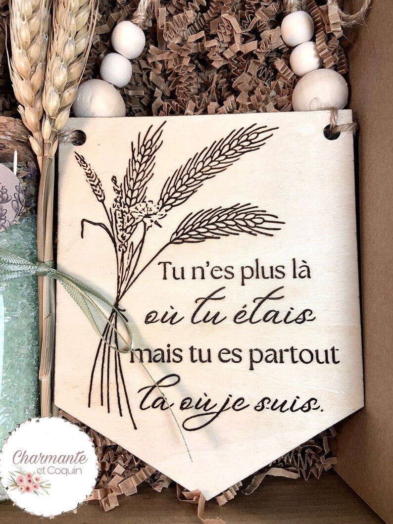 Coffret cadeau pour personne qui traverse un deuil .