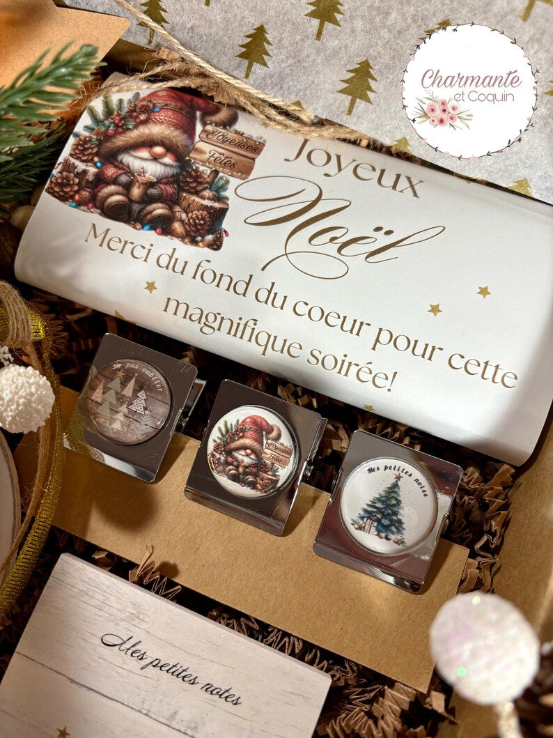 Boîte cadeaux de Noël personnalisée pour remercier l’hôtesse de la soirée ou avec votre citation personnalisée .Coffret cadeau