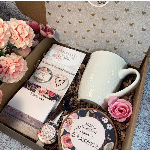 Boîte cadeaux personnalisés cadeaux pour éducatrice , cadeau remerciement éducatrice.