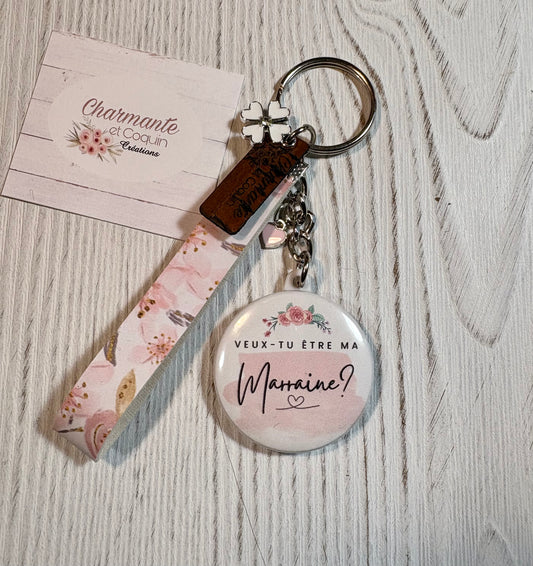 Porte clés demande Marraine