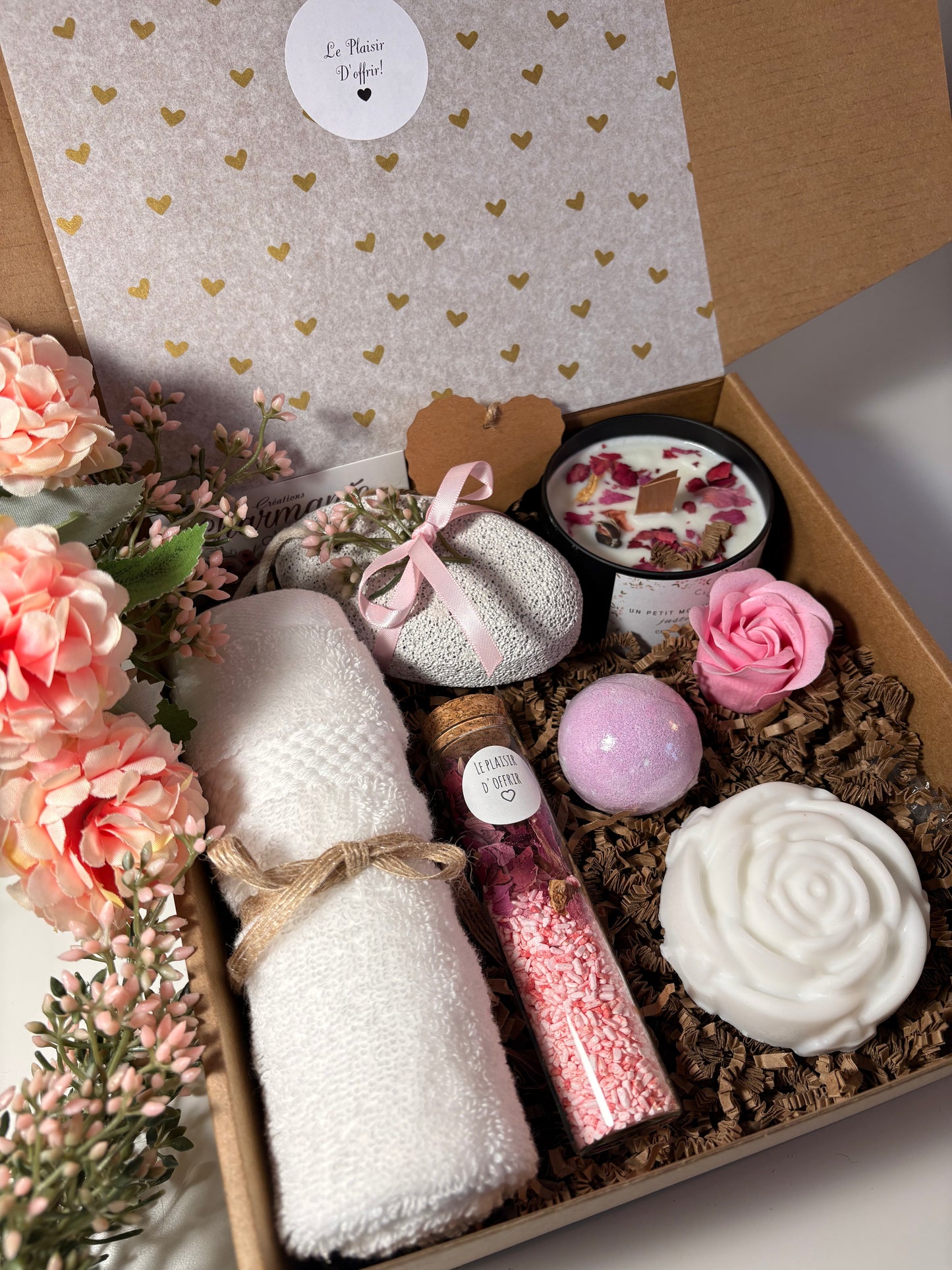 Charmante boîte cadeaux bain détente moment doux et relaxant