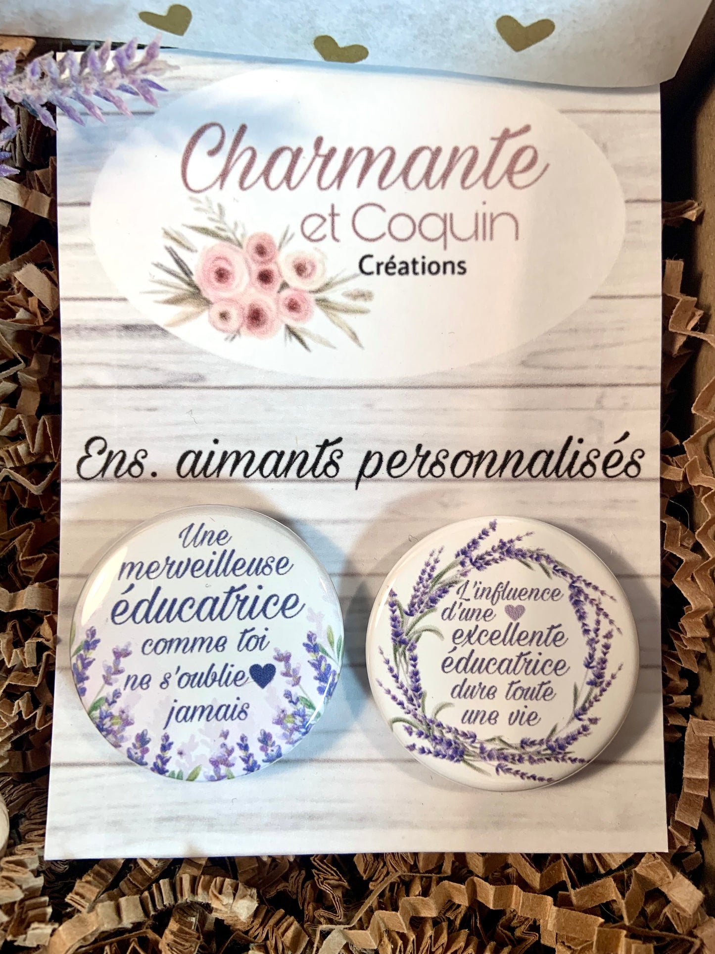 Boîte cadeaux personnalisés cadeaux pour éducatrice , cadeau remerciement éducatrice