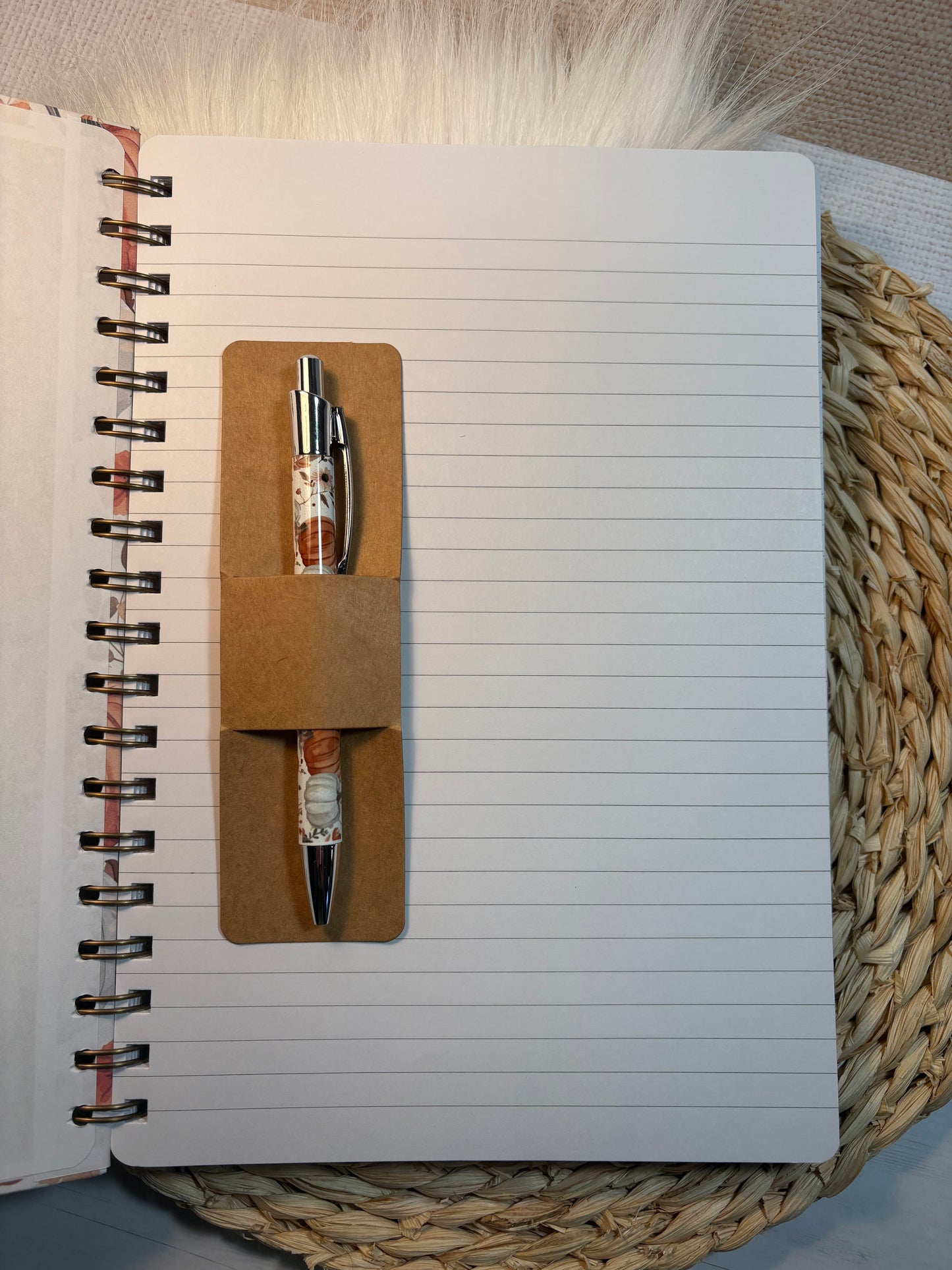 Ensemble de notes assortie sur le thème des petites citrouille champêtres