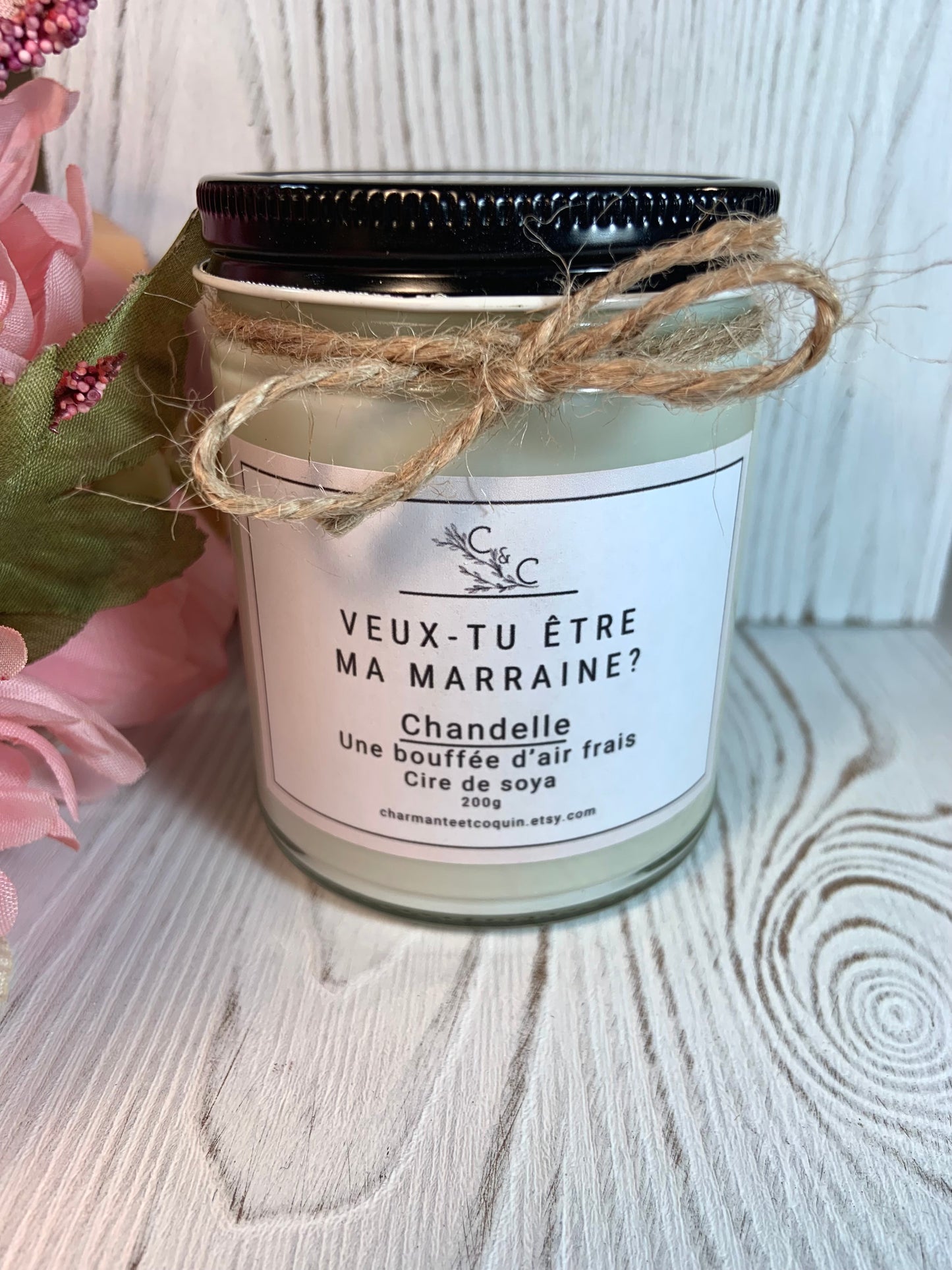 Charmante boîte cadeaux personnalisée cadeau pour une demande marraine.