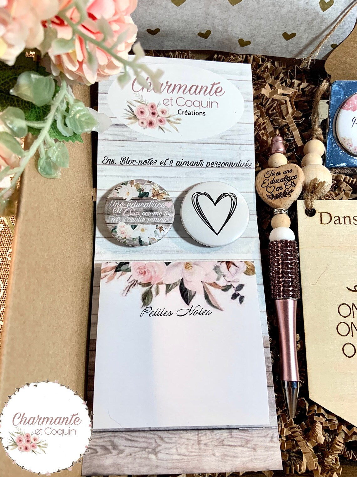 Boîte cadeaux personnalisés cadeaux pour éducatrice , cadeau remerciement éducatrice