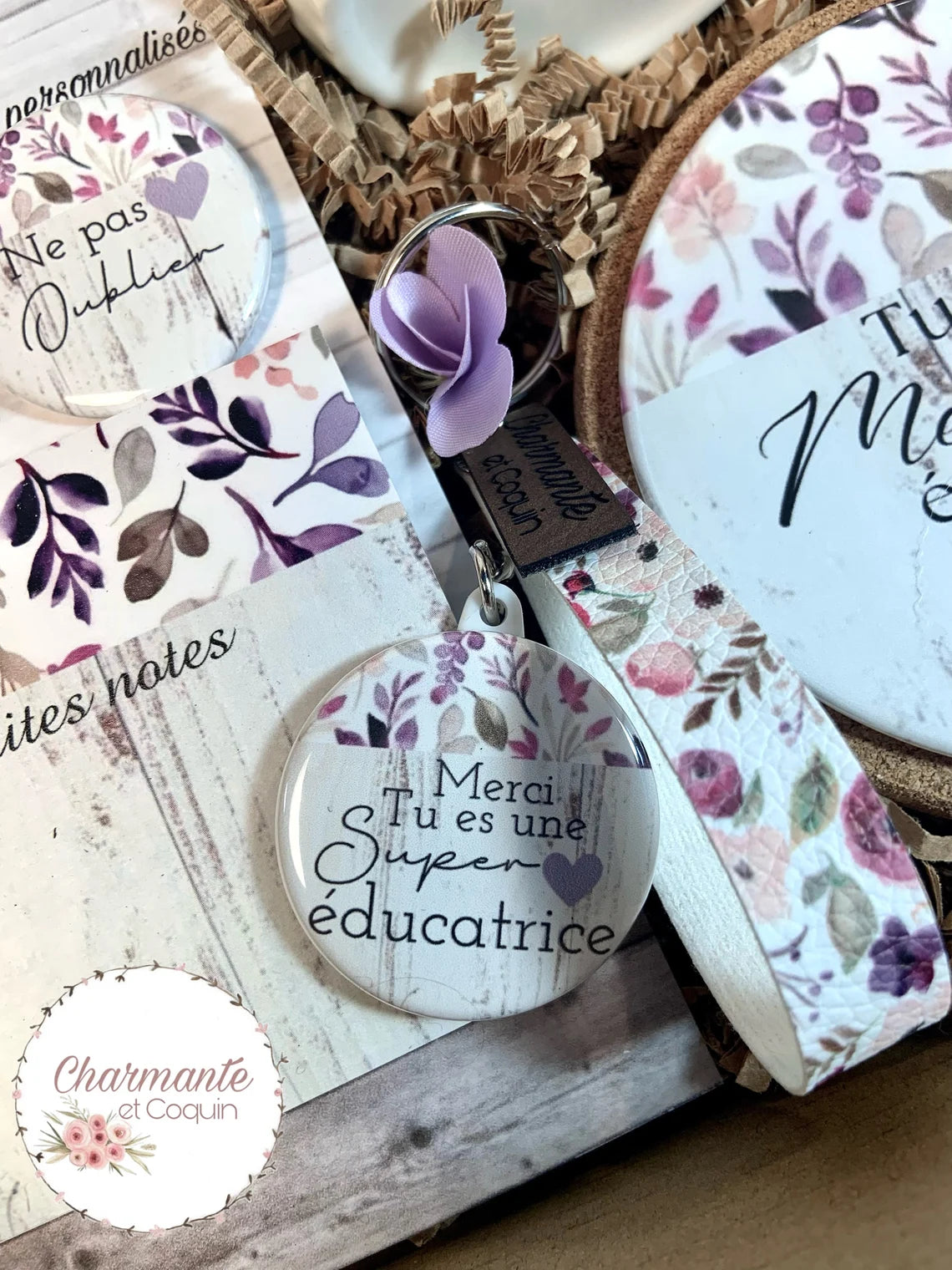 Boîte cadeaux personnalisés cadeaux pour éducatrice , cadeau remerciement éducatrice