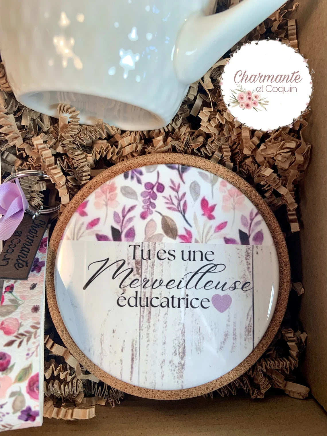Boîte cadeaux personnalisés cadeaux pour éducatrice , cadeau remerciement éducatrice