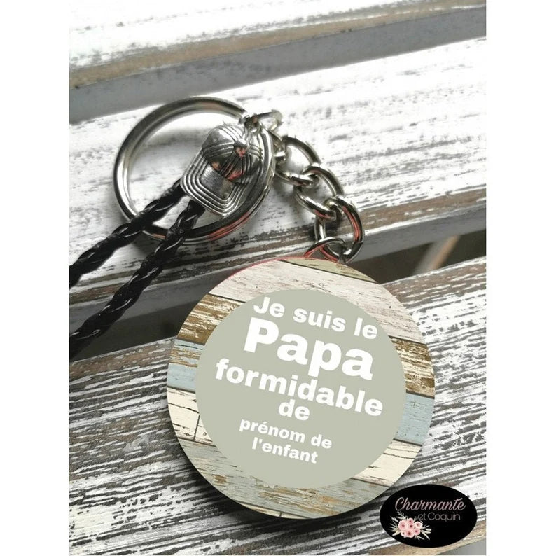 Porte-clés Je suis le papa formidable de ...