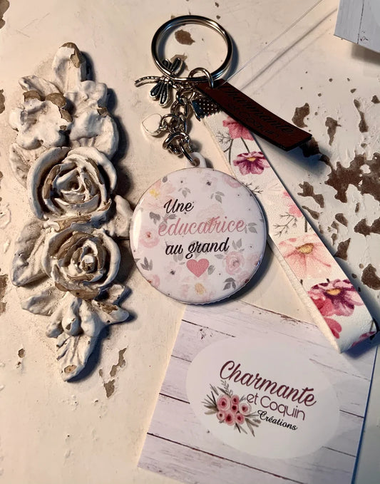 Porte clés personnalisé, cadeau pour éducatrice, remerciement