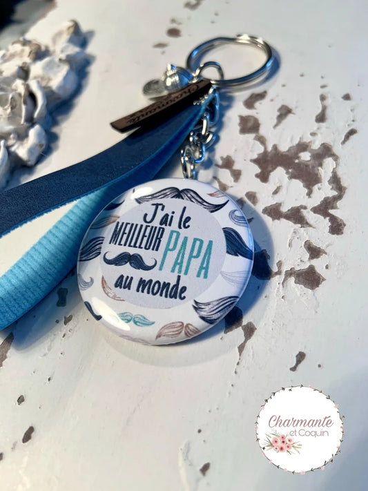 Porte clés personnalisé pour papa , cadeau pour papa