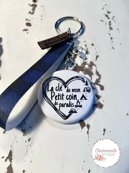 Porte clés personnalisé thème CAMPING