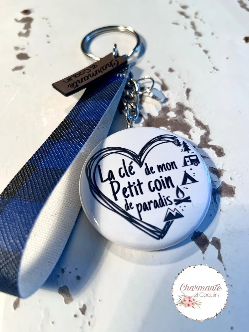 Porte clés personnalisé thème CAMPING