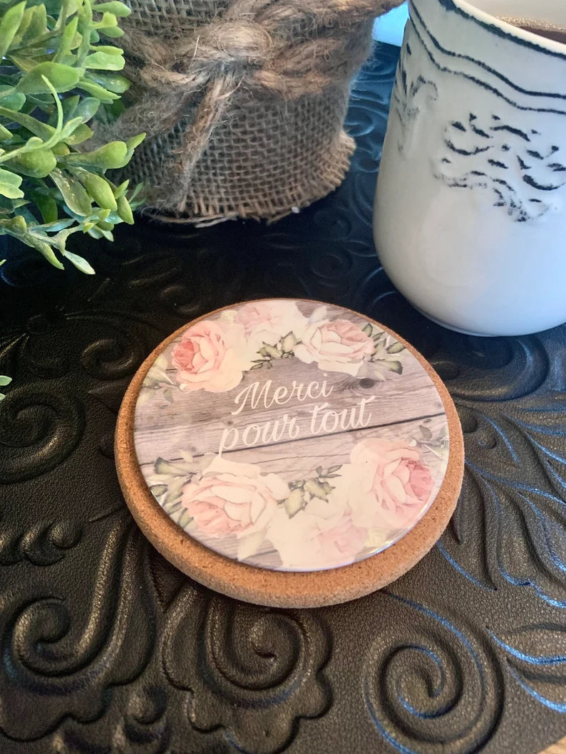 Sous verre personnalisé Merci pour tout cadeau remerciement