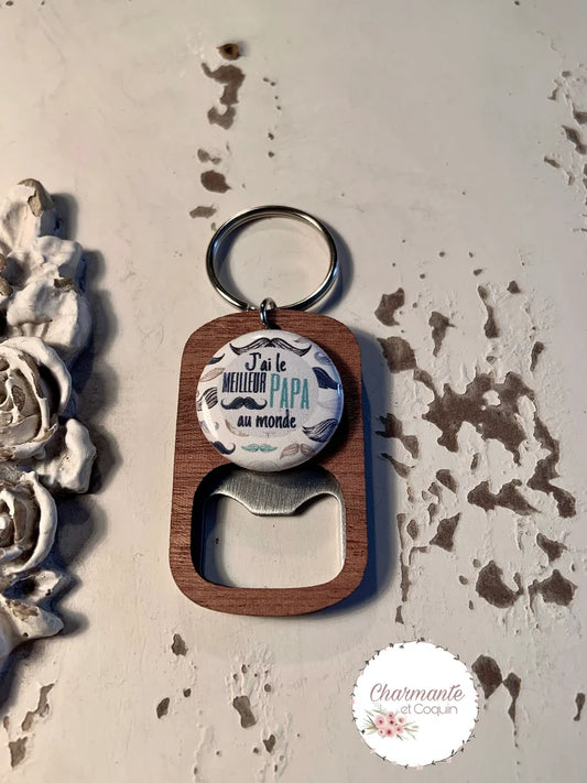 Porte-clés ouvre bouteilles personnalisé cadeau pour papa, décapsuleur cadeau