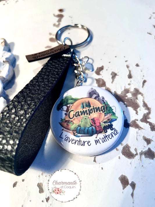 Porte clés personnalisé thème Camping