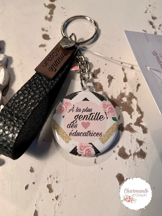 Porte clés personnalisé cadeau pour éducatrice, cadeau remerciement