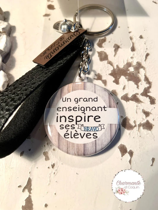 Porte clés personnalisé pour enseignant, cadeau remerciement enseignant
