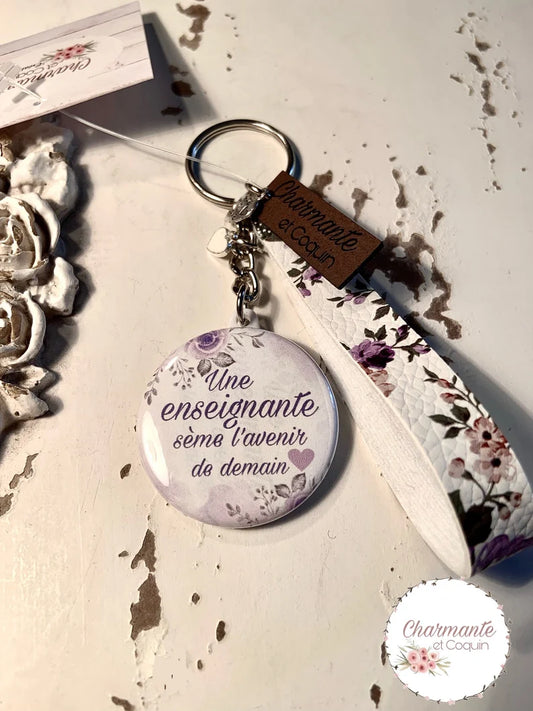 Porte clés personnalisé cadeau pour enseignante, cadeau remerciement professeur