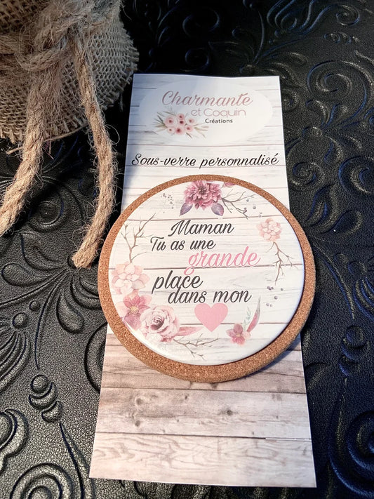Sous verre personnalisé cadeau pour votre maman adorée