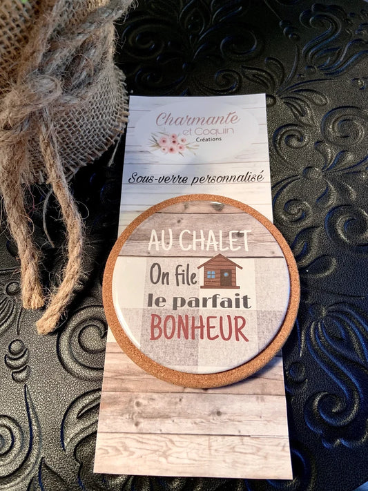 Sous verre personnalisés sur le thème CHALET