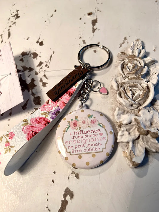 Porte clés personnalisé cadeau pour enseignante, cadeau remerciement professeur