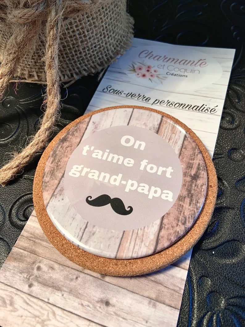 Sous verre personnalisé cadeau pour enseignant, cadeau pour professeur, cadeau remerciement
