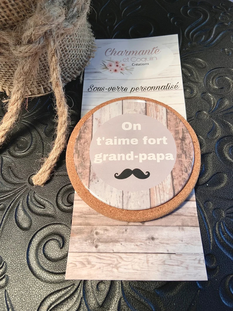 Sous verre personnalisé cadeau pour enseignant, cadeau pour professeur, cadeau remerciement