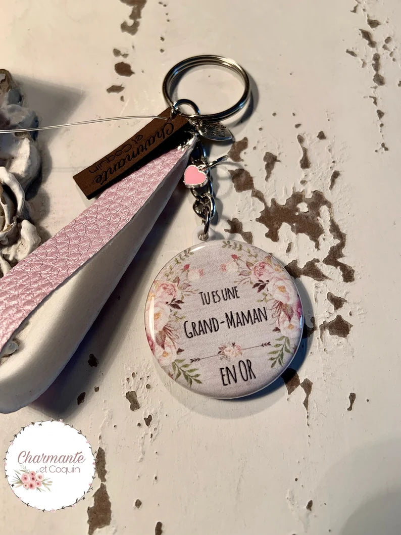 Porte clés personnalisé pour grand-maman
