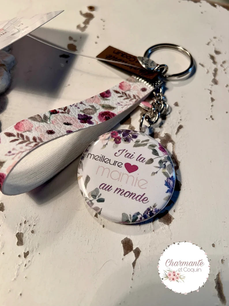 Porte clés J'ai la meilleure mamie au monde