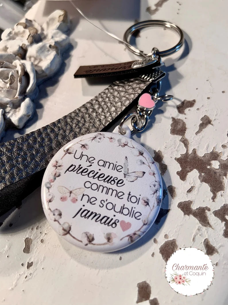 Porte-clés personnalisé cadeau pour une amie