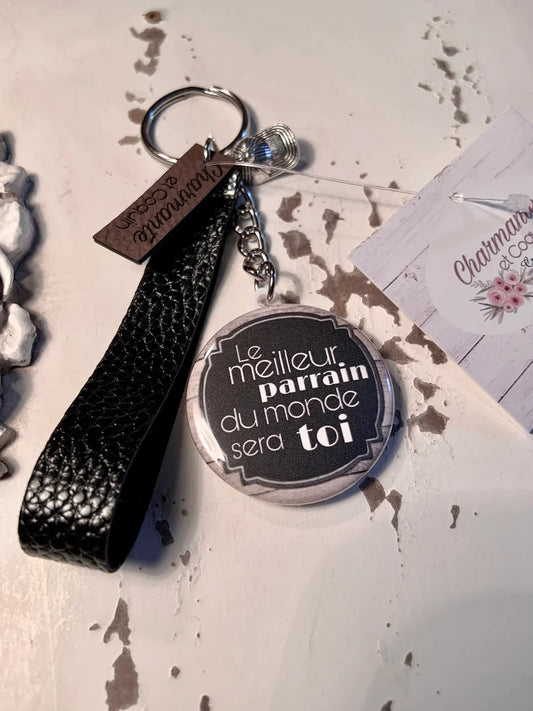 Porte clés personnalisé pour parrain