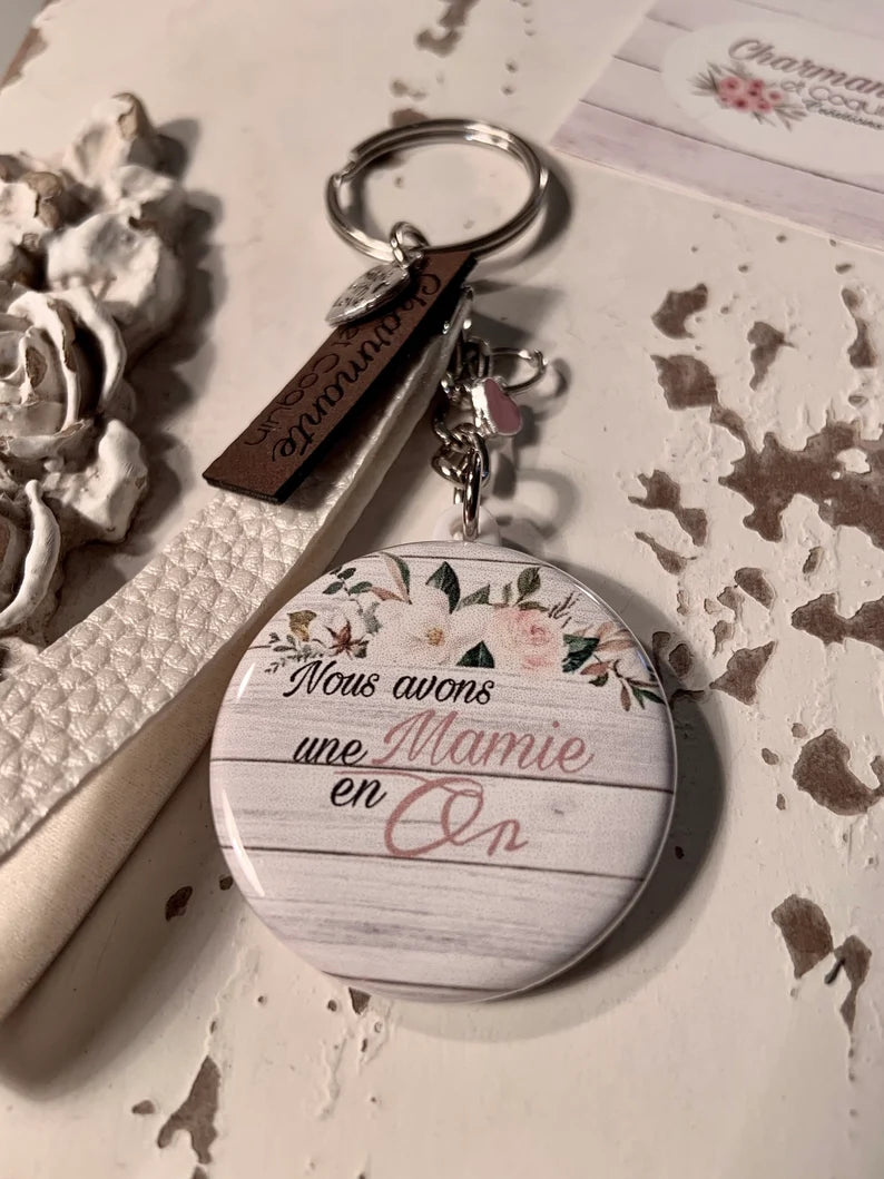 Porte clés personnalisé pour Mamie