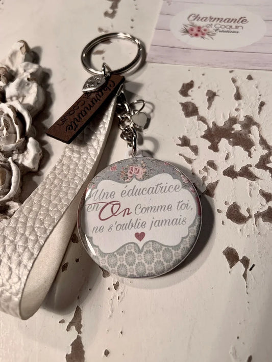 Porte clés personnalisé pour éducatrice