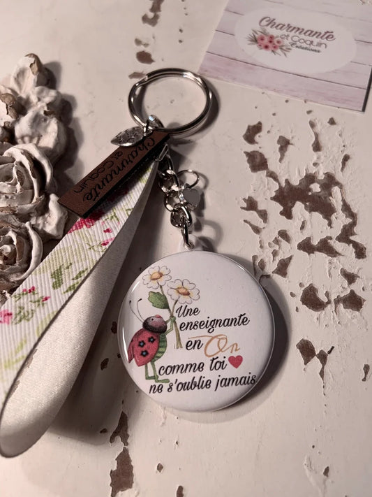 Porte clés personnalisé pour enseignante, cadeau de remerciement