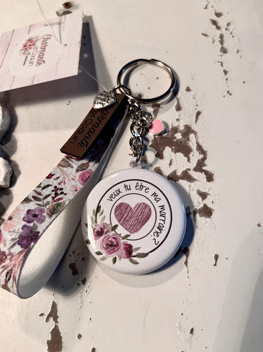 Porte-clés personnalisé cadeau demande marraine