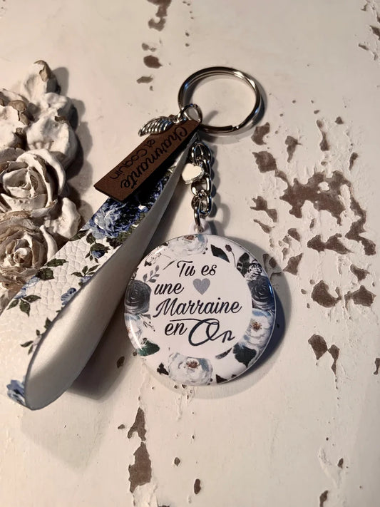 Porte clés personnalisé pour marraine