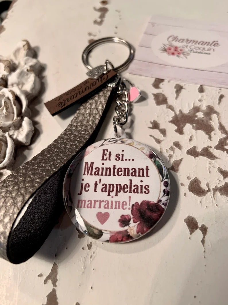 Porte clés personnalisés pour demande marraine