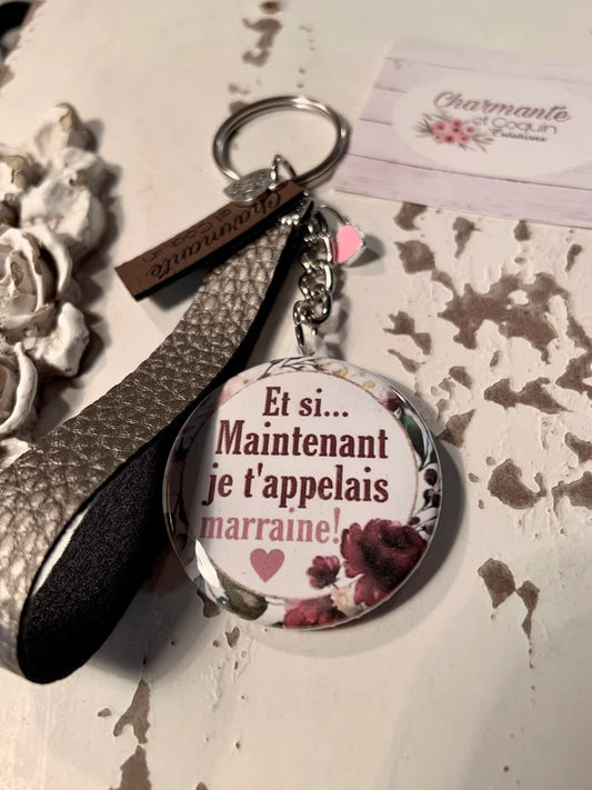 Porte clés personnalisés pour demande marraine