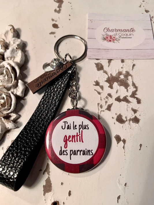 Porte clés pour parrain